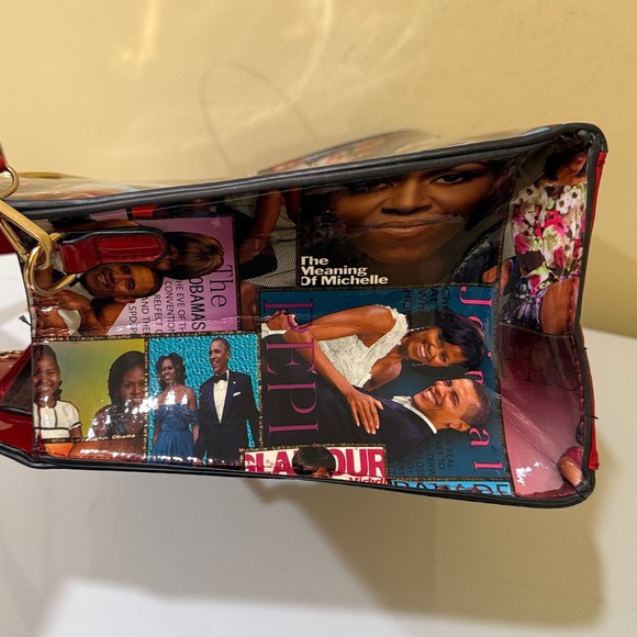Michelle Obama Vinyl Tote Magazine covers Obama Handbag women’s Crossbody - Picture 7 of 16